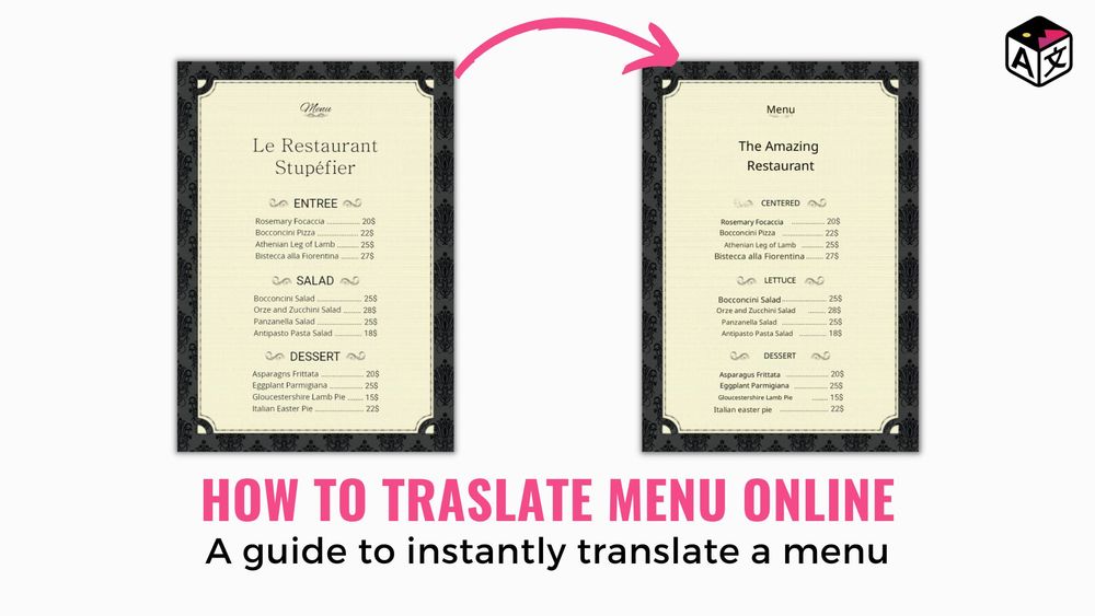 Learn the easiest way to instantly translate a menu